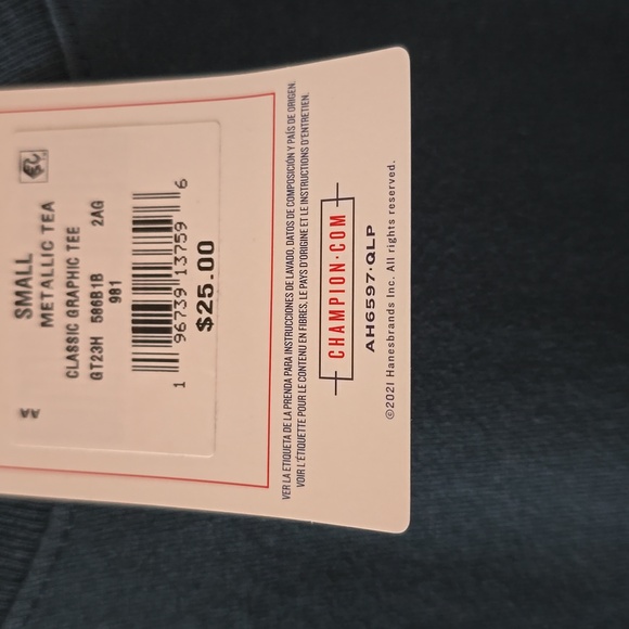 CHAMPION BRAND SIGNATURE MEN'S TEAL GREEN SHORT SLEEVES TEE SHIRT SIZE SMALL - Picture 6 of 16